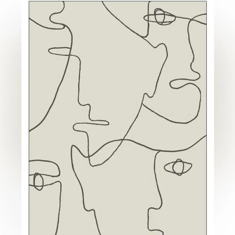 York 2 NEW peel and stick wallpaper Pablo line drawing design minimal modern art